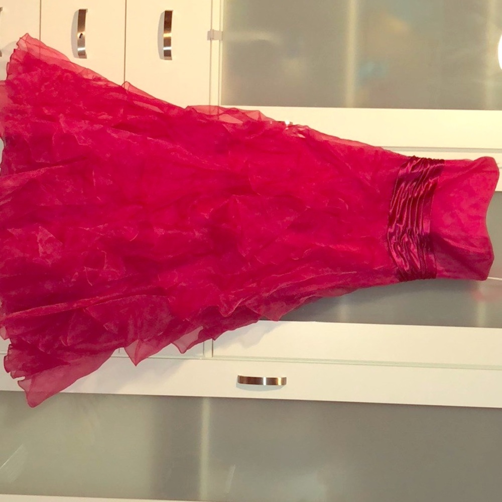 Strapless Dress Fuchsia